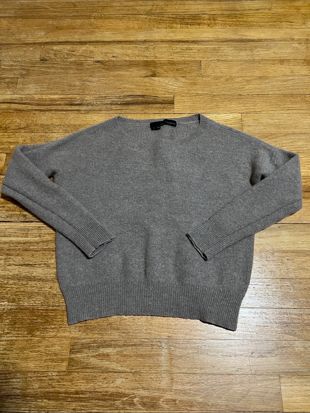 360 Cashmere Crop Sweater Taupe size Small